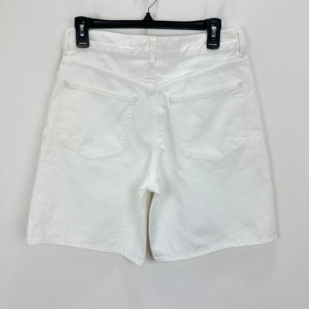 Madewell The 1997 Denim Bermuda Short Pure White Rigid High Rise US 27 NWOT - Picture 10 of 13